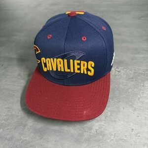 Cleveland Cavaliers Snapback Hat Adidas Cap Spellout Script Big Logo Striped
